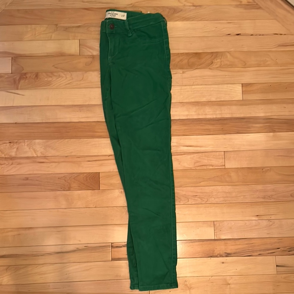 Green Slim Fit Pants